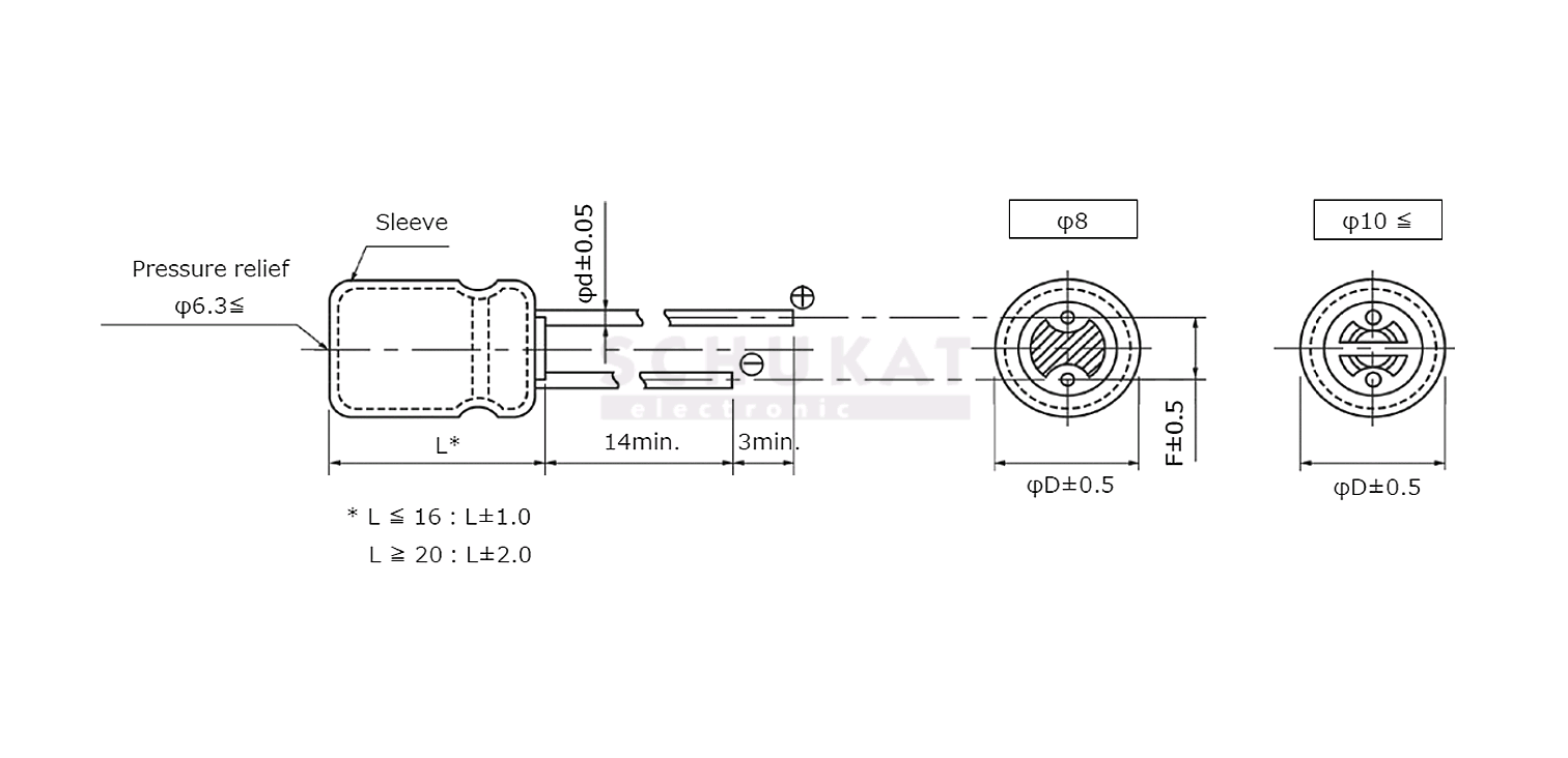 ELKO 10µF / 16V - 4x7 mm Elektrolyt Kondensator radial