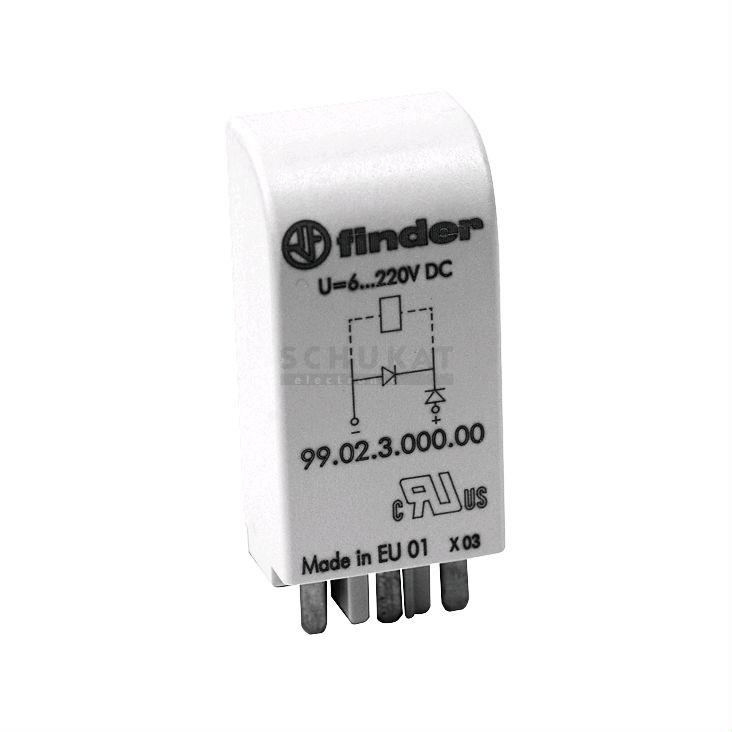 FINDER 99.02.0.024.98 Varistor & LED Indicator Module 6-24V AC/DC coil